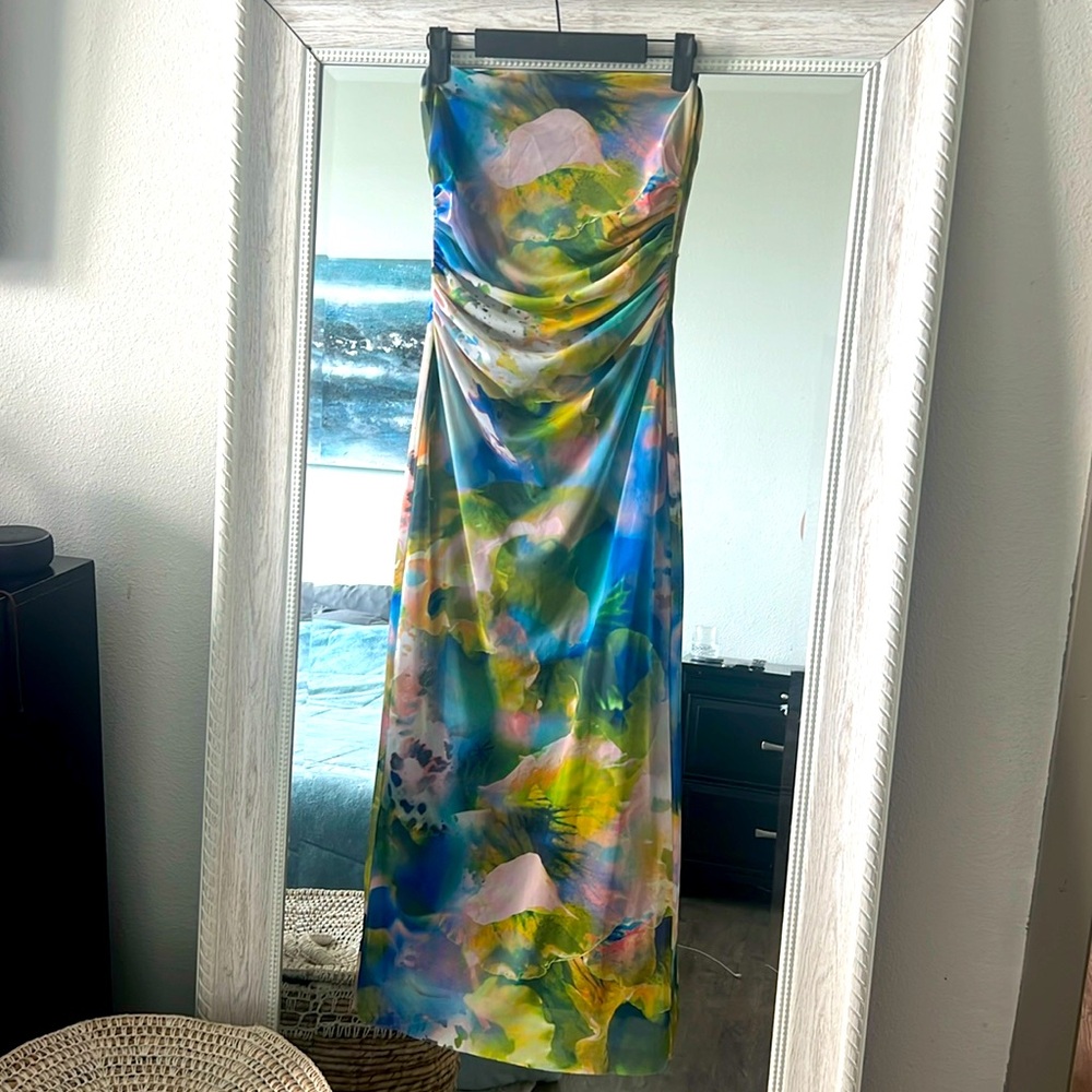ZARA colorful mesh dress